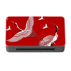 Japanese Crane Bird Art Memory Card Reader With Cf by Cendanart