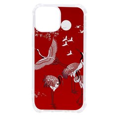 Japanese Crane Bird Art Iphone 13 Mini Tpu Uv Print Case by Cendanart