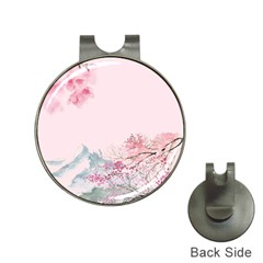 Pink Chinese Style Cherry Blossom Hat Clips With Golf Markers