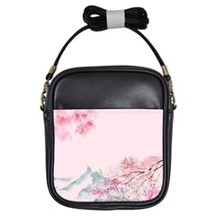Pink Chinese Style Cherry Blossom Girls Sling Bag by Cendanart