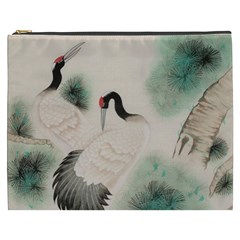 Japanese Crane Painting Of Bird Cosmetic Bag (xxxl)