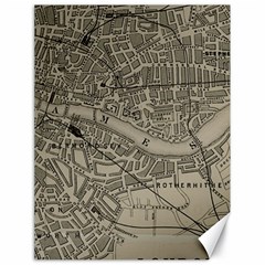 Vintage London Map Canvas 18  X 24  by Cendanart