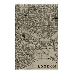 Vintage London Map Shower Curtain 48  X 72  (small)  by Cendanart