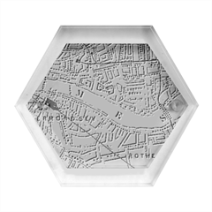 Vintage London Map Hexagon Wood Jewelry Box by Cendanart