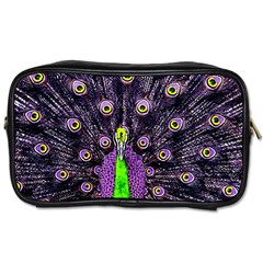 Peacock Bird Color Toiletries Bag (one Side) by Cendanart