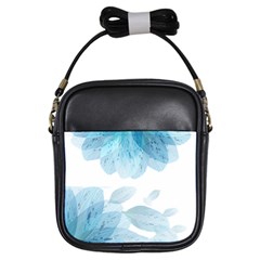 Blue-flower Girls Sling Bag by saad11