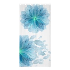 Blue-flower Shower Curtain 36  X 72  (stall) 