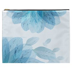 Blue-flower Cosmetic Bag (xxxl) by saad11