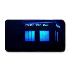 Blue Tardis Doctor Who Police Call Box Medium Bar Mat by Cendanart