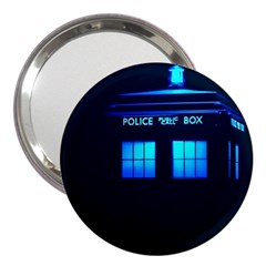 Blue Tardis Doctor Who Police Call Box 3  Handbag Mirrors by Cendanart