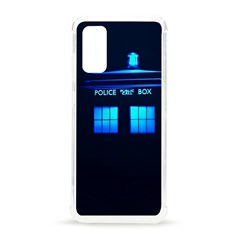 Blue Tardis Doctor Who Police Call Box Samsung Galaxy S20 6 2 Inch Tpu Uv Case by Cendanart