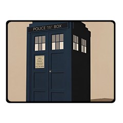 Tardis Doctor Who Minimal Minimalism Fleece Blanket (small) by Cendanart