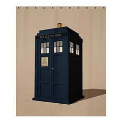 Tardis Doctor Who Minimal Minimalism Shower Curtain 60  X 72  (medium)  by Cendanart