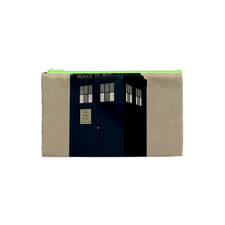 Tardis Doctor Who Minimal Minimalism Cosmetic Bag (XS)