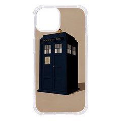 Tardis Doctor Who Minimal Minimalism Iphone 14 Tpu Uv Print Case by Cendanart