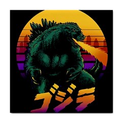 Godzilla Retrowave Tile Coaster