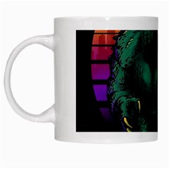 Godzilla Retrowave White Mug