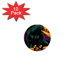 Godzilla Retrowave 1  Mini Magnet (10 pack) 