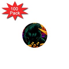 Godzilla Retrowave 1  Mini Magnets (100 pack) 