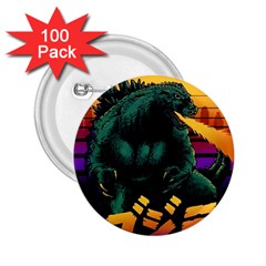 Godzilla Retrowave 2.25  Buttons (100 pack) 