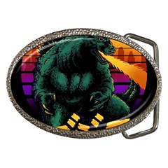 Godzilla Retrowave Belt Buckles