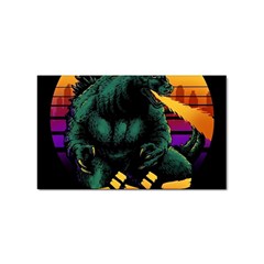 Godzilla Retrowave Sticker (Rectangular)