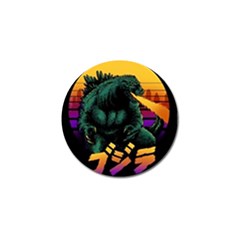 Godzilla Retrowave Golf Ball Marker