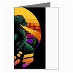 Godzilla Retrowave Greeting Cards (Pkg of 8) Left