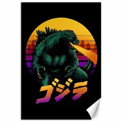 Godzilla Retrowave Canvas 12  x 18 