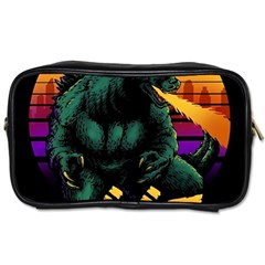 Godzilla Retrowave Toiletries Bag (one Side) by Cendanart