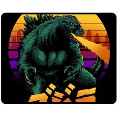 Godzilla Retrowave Fleece Blanket (Medium)