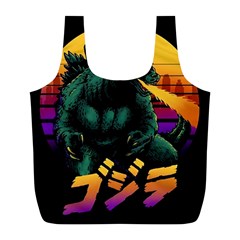 Godzilla Retrowave Full Print Recycle Bag (L)