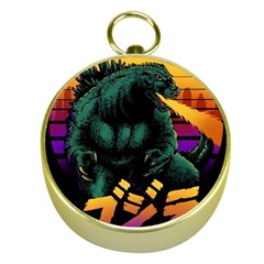 Godzilla Retrowave Gold Compasses