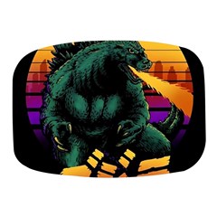 Godzilla Retrowave Mini Square Pill Box