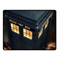 Tardis Bbc Doctor Who Dr Who Fleece Blanket (small) by Cendanart