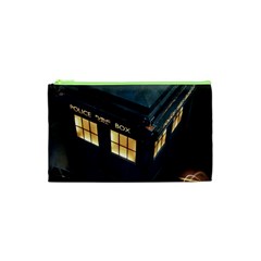 Tardis Bbc Doctor Who Dr Who Cosmetic Bag (xs) by Cendanart