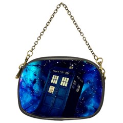 Tardis Doctor Who Space Galaxy Chain Purse (one Side) by Cendanart