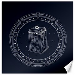 Doctor Who Bbc Tardis Canvas 16  X 16 