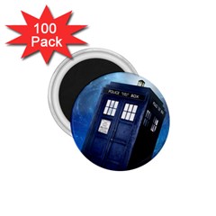 Tardis Doctor Who Space Blue 1 75  Magnets (100 Pack)  by Cendanart