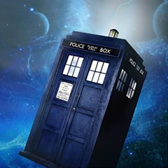 Tardis Doctor Who Space Blue Play Mat (square)