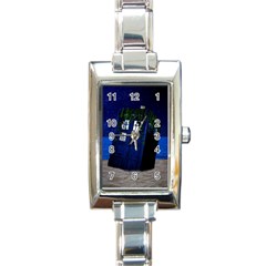 Stuck Tardis Beach Doctor Who Police Box Sci-fi Rectangle Italian Charm Watch