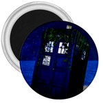 Stuck Tardis Beach Doctor Who Police Box Sci-fi 3  Magnets Front