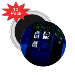 Stuck Tardis Beach Doctor Who Police Box Sci-fi 2 25  Magnets (10 Pack) 