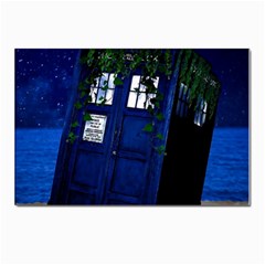 Stuck Tardis Beach Doctor Who Police Box Sci-fi Postcards 5  x 7  (Pkg of 10)