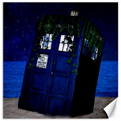 Stuck Tardis Beach Doctor Who Police Box Sci-fi Canvas 20  x 20 