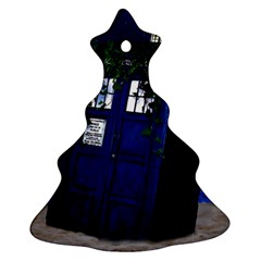 Stuck Tardis Beach Doctor Who Police Box Sci-fi Christmas Tree Ornament (two Sides) by Cendanart