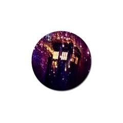 Tardis Regeneration Art Doctor Who Paint Purple Sci Fi Space Star Time Machine Golf Ball Marker (10 Pack) by Cendanart