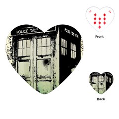 Doctor Who Tardis Playing Cards Single Design (heart) by Cendanart