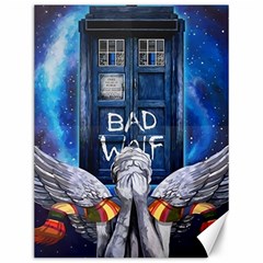 Doctor Who Adventure Bad Wolf Tardis Canvas 12  X 16  by Cendanart