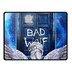 Doctor Who Adventure Bad Wolf Tardis Fleece Blanket (small) by Cendanart